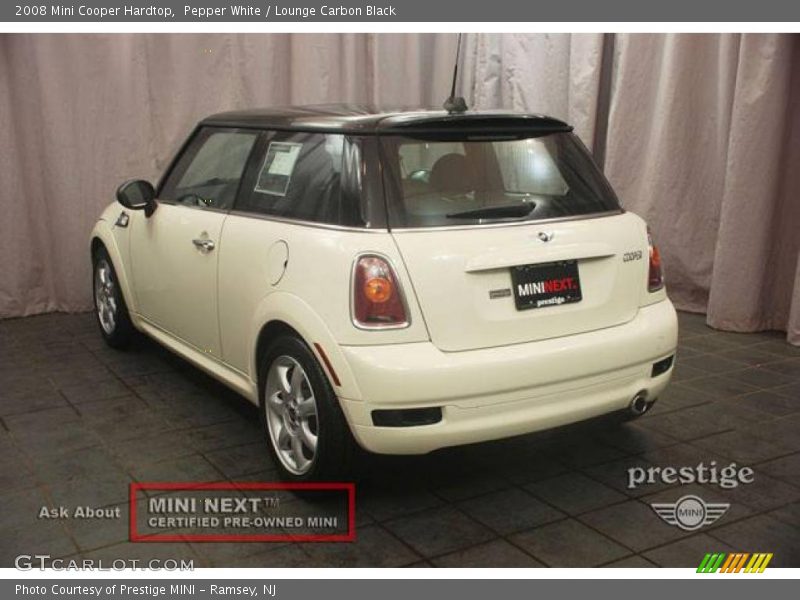 Pepper White / Lounge Carbon Black 2008 Mini Cooper Hardtop