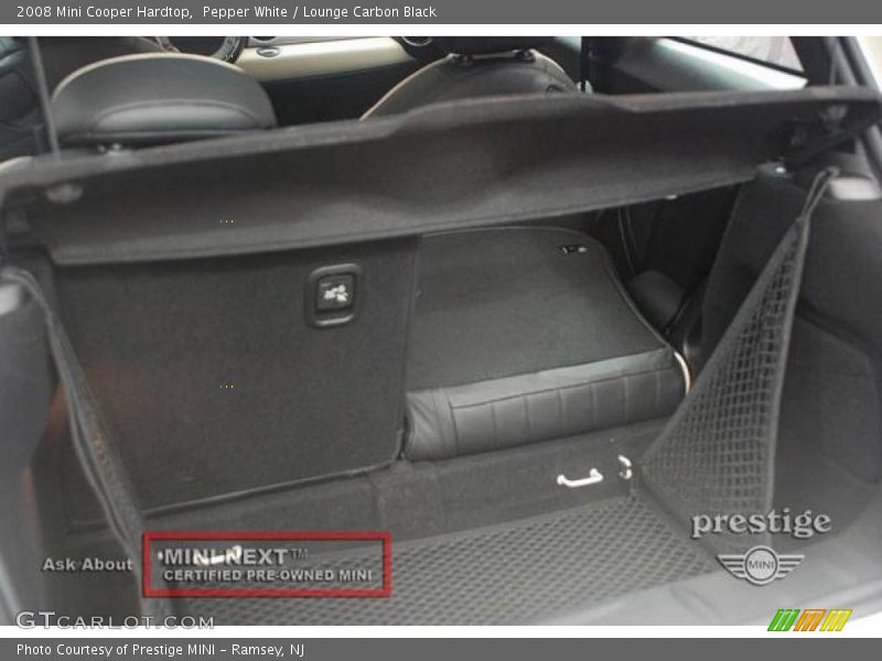 Pepper White / Lounge Carbon Black 2008 Mini Cooper Hardtop
