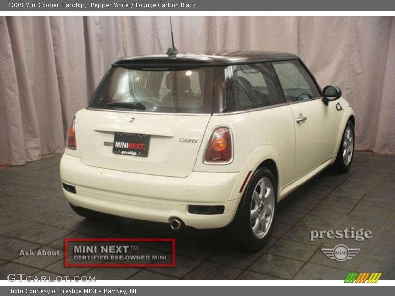 Pepper White / Lounge Carbon Black 2008 Mini Cooper Hardtop