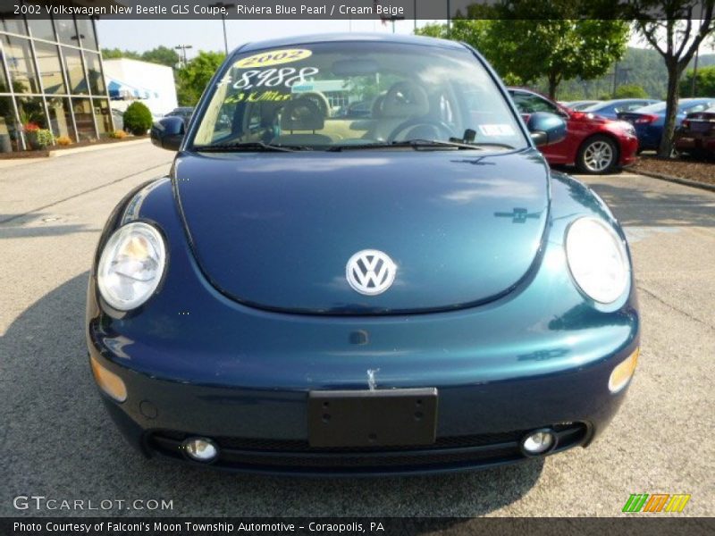 Riviera Blue Pearl / Cream Beige 2002 Volkswagen New Beetle GLS Coupe