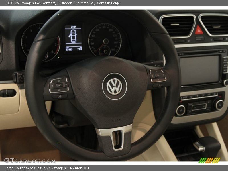 Eismeer Blue Metallic / Cornsilk Beige 2010 Volkswagen Eos Komfort