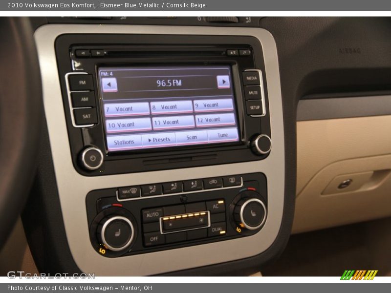 Eismeer Blue Metallic / Cornsilk Beige 2010 Volkswagen Eos Komfort