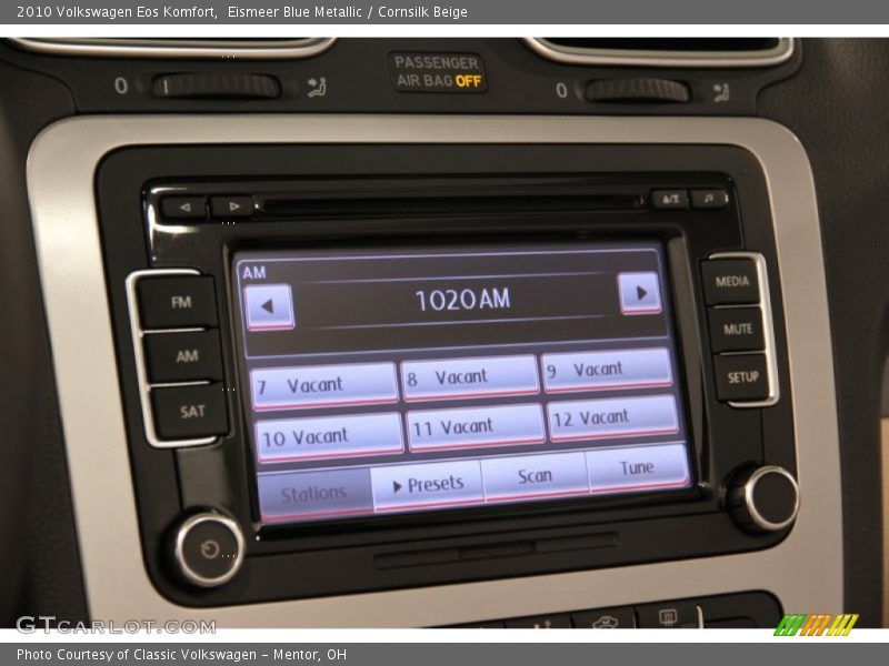 Eismeer Blue Metallic / Cornsilk Beige 2010 Volkswagen Eos Komfort