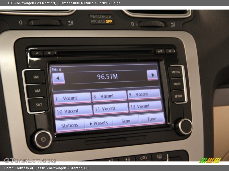 Eismeer Blue Metallic / Cornsilk Beige 2010 Volkswagen Eos Komfort