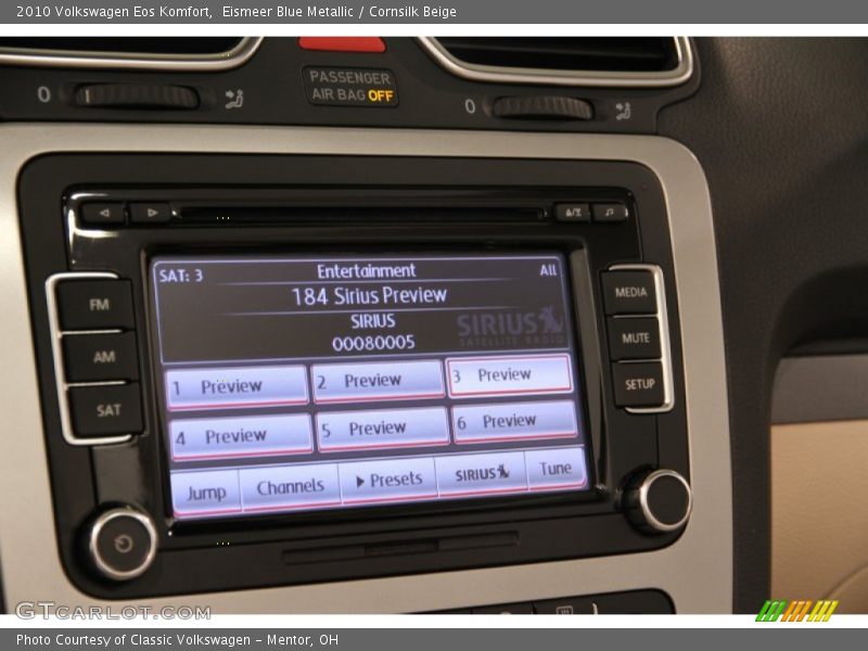 Eismeer Blue Metallic / Cornsilk Beige 2010 Volkswagen Eos Komfort