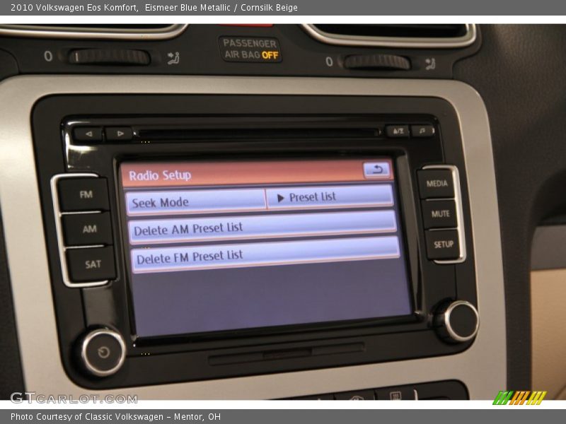 Eismeer Blue Metallic / Cornsilk Beige 2010 Volkswagen Eos Komfort