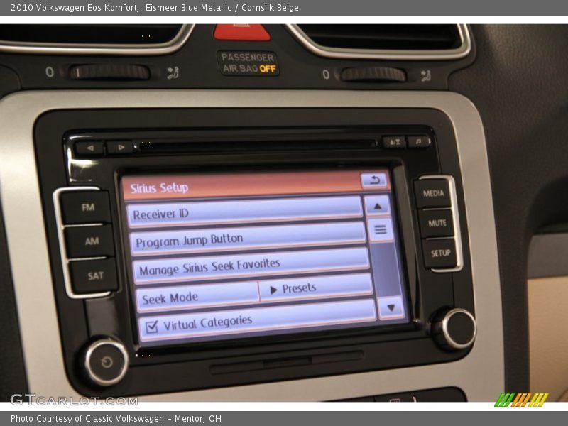 Eismeer Blue Metallic / Cornsilk Beige 2010 Volkswagen Eos Komfort