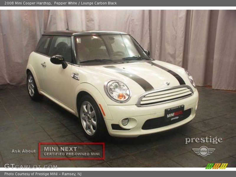Pepper White / Lounge Carbon Black 2008 Mini Cooper Hardtop