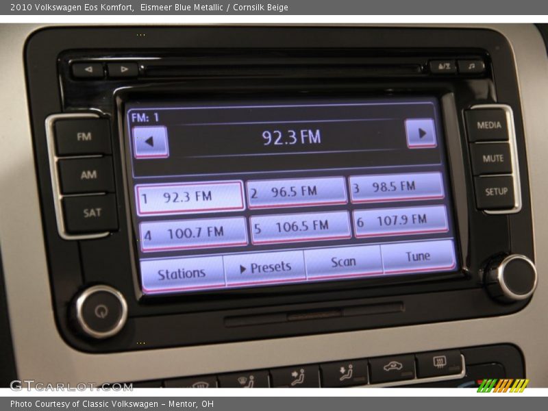 Audio System of 2010 Eos Komfort