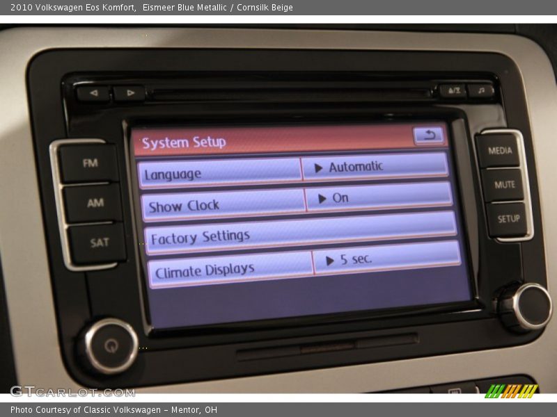 Eismeer Blue Metallic / Cornsilk Beige 2010 Volkswagen Eos Komfort