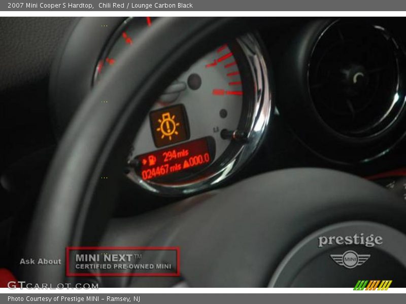 Chili Red / Lounge Carbon Black 2007 Mini Cooper S Hardtop