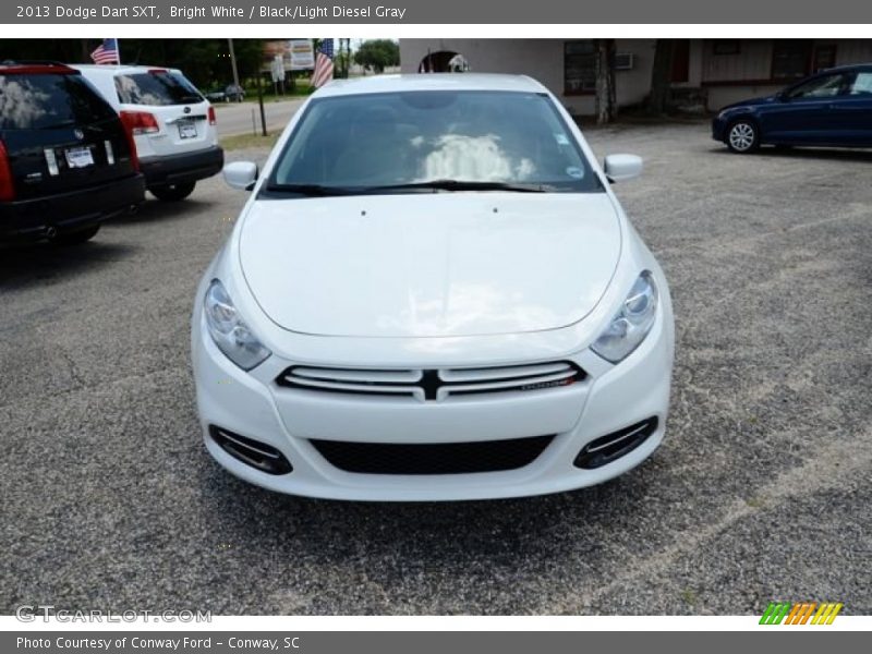 Bright White / Black/Light Diesel Gray 2013 Dodge Dart SXT