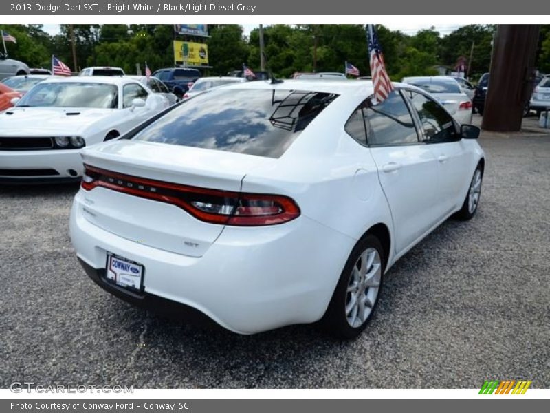 Bright White / Black/Light Diesel Gray 2013 Dodge Dart SXT