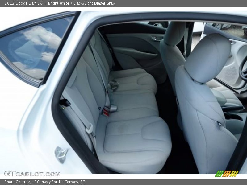 Bright White / Black/Light Diesel Gray 2013 Dodge Dart SXT