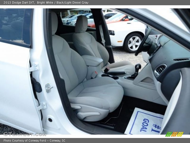 Bright White / Black/Light Diesel Gray 2013 Dodge Dart SXT