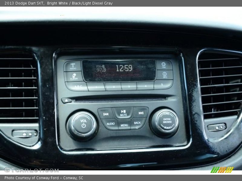 Bright White / Black/Light Diesel Gray 2013 Dodge Dart SXT