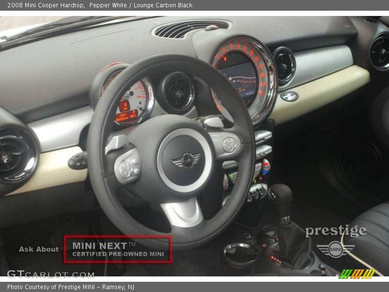 Pepper White / Lounge Carbon Black 2008 Mini Cooper Hardtop