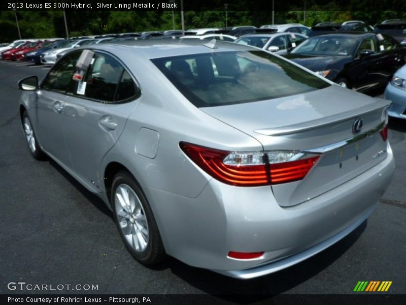 Silver Lining Metallic / Black 2013 Lexus ES 300h Hybrid