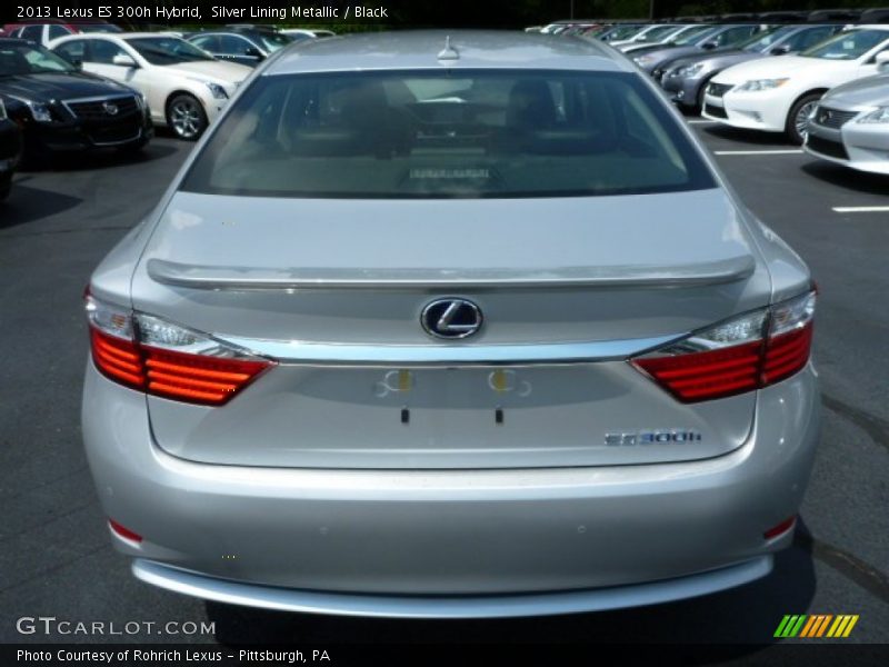 Silver Lining Metallic / Black 2013 Lexus ES 300h Hybrid