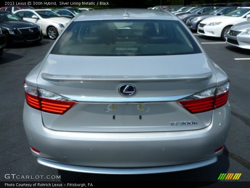 Silver Lining Metallic / Black 2013 Lexus ES 300h Hybrid