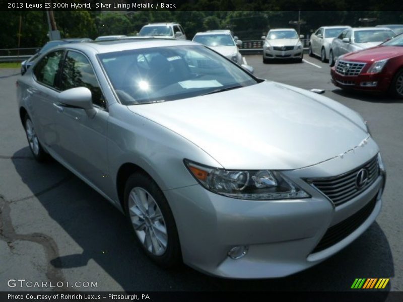 Silver Lining Metallic / Black 2013 Lexus ES 300h Hybrid