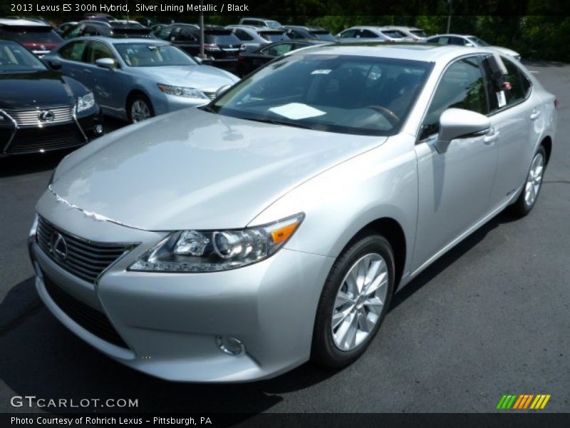 Silver Lining Metallic / Black 2013 Lexus ES 300h Hybrid