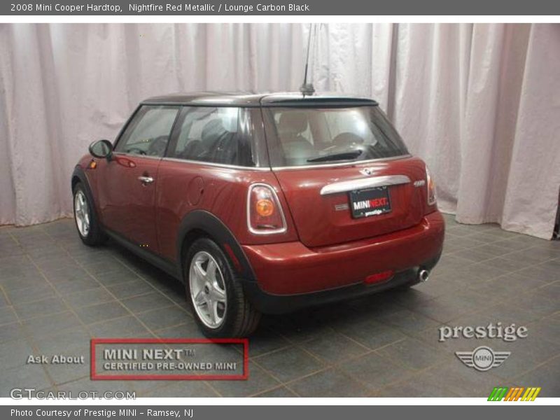 Nightfire Red Metallic / Lounge Carbon Black 2008 Mini Cooper Hardtop