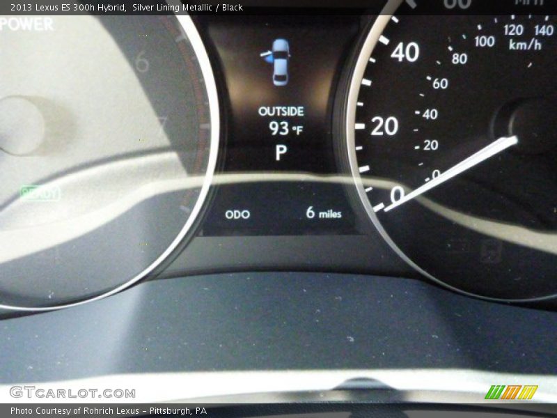 Silver Lining Metallic / Black 2013 Lexus ES 300h Hybrid