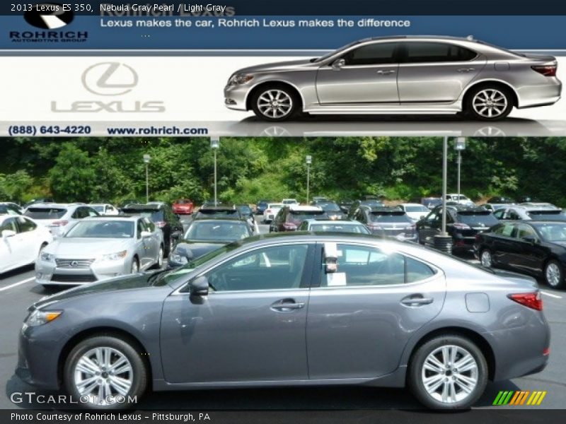 Nebula Gray Pearl / Light Gray 2013 Lexus ES 350