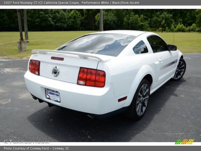Performance White / Black/Dove Accent 2007 Ford Mustang GT/CS California Special Coupe