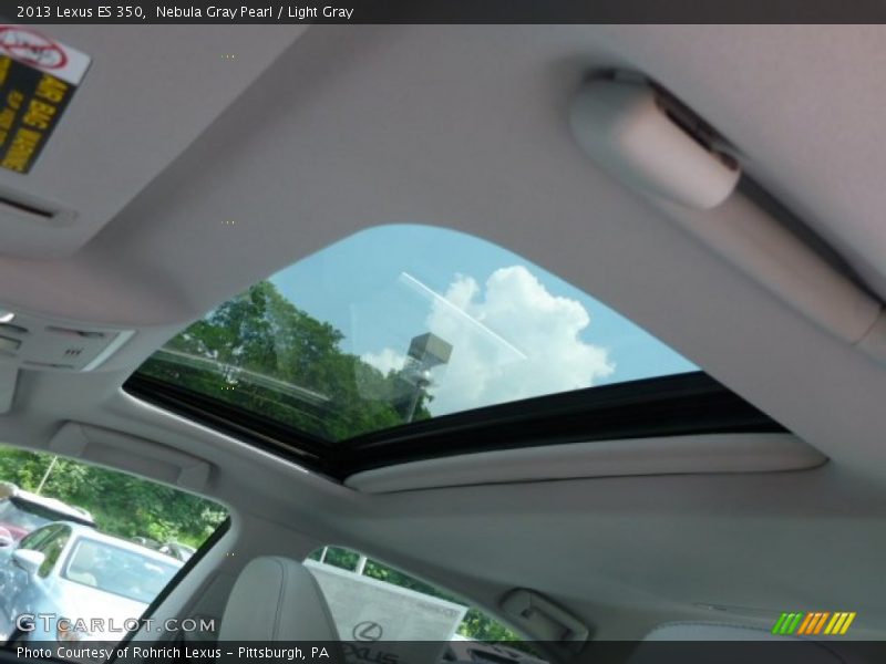Nebula Gray Pearl / Light Gray 2013 Lexus ES 350