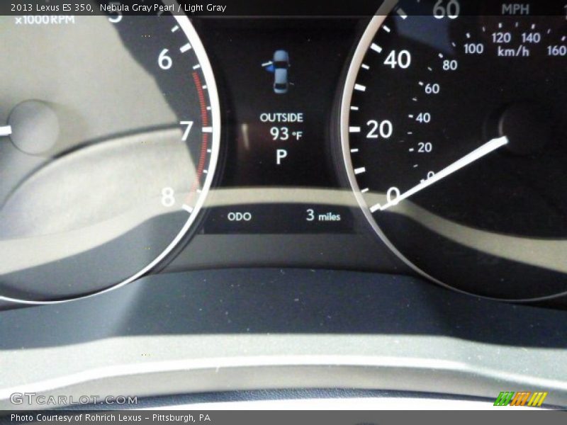 Nebula Gray Pearl / Light Gray 2013 Lexus ES 350