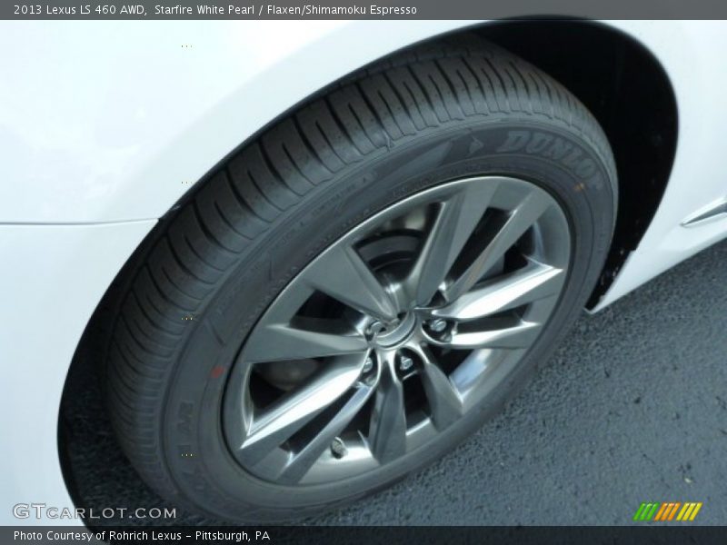 Starfire White Pearl / Flaxen/Shimamoku Espresso 2013 Lexus LS 460 AWD