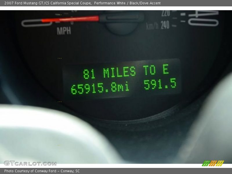 Performance White / Black/Dove Accent 2007 Ford Mustang GT/CS California Special Coupe