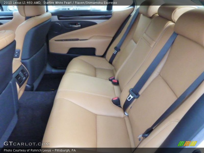Starfire White Pearl / Flaxen/Shimamoku Espresso 2013 Lexus LS 460 AWD