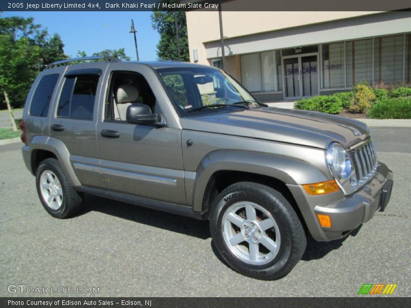 Dark Khaki Pearl / Medium Slate Gray 2005 Jeep Liberty Limited 4x4