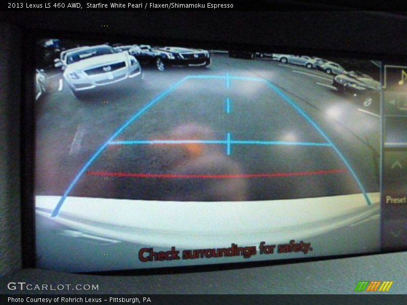 Starfire White Pearl / Flaxen/Shimamoku Espresso 2013 Lexus LS 460 AWD