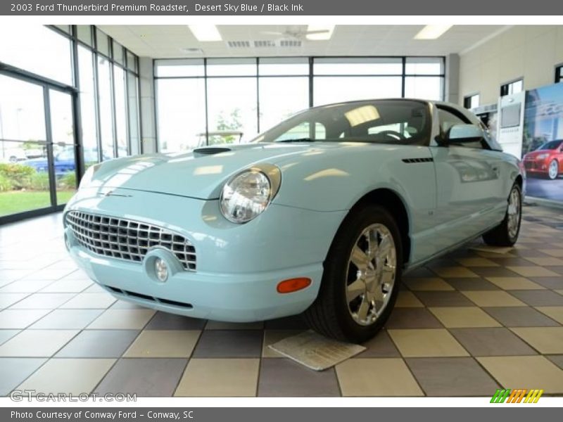 Desert Sky Blue / Black Ink 2003 Ford Thunderbird Premium Roadster