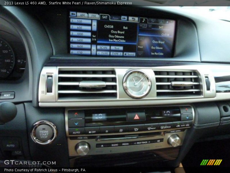 Starfire White Pearl / Flaxen/Shimamoku Espresso 2013 Lexus LS 460 AWD