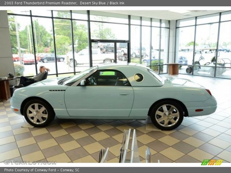 Desert Sky Blue / Black Ink 2003 Ford Thunderbird Premium Roadster