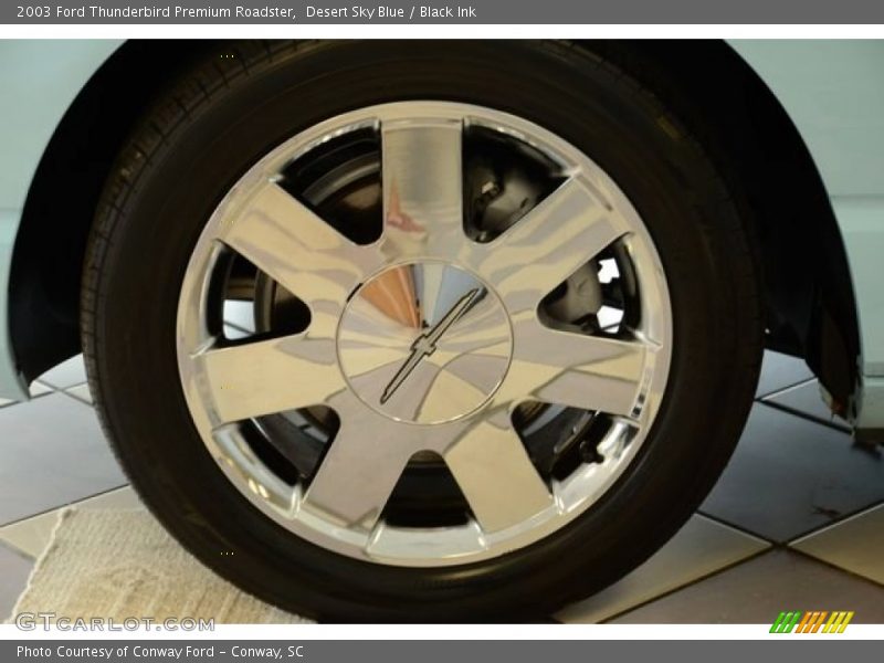 Desert Sky Blue / Black Ink 2003 Ford Thunderbird Premium Roadster
