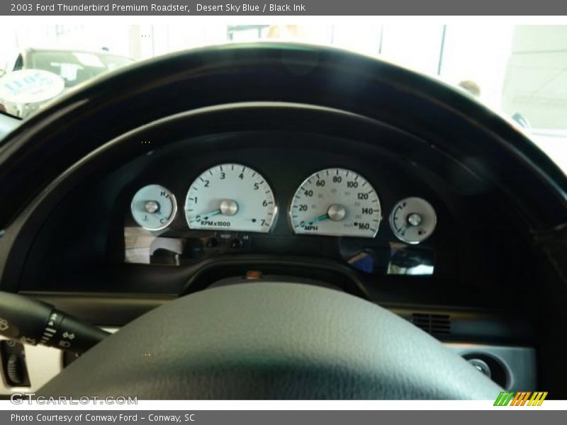 Desert Sky Blue / Black Ink 2003 Ford Thunderbird Premium Roadster