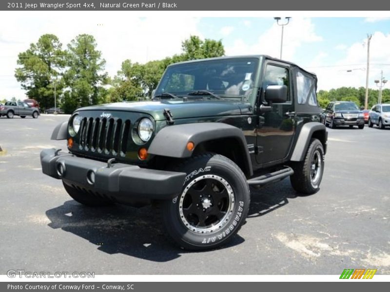 Natural Green Pearl / Black 2011 Jeep Wrangler Sport 4x4