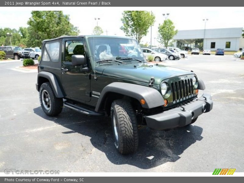 Natural Green Pearl / Black 2011 Jeep Wrangler Sport 4x4