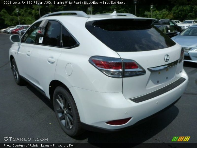 Starfire White Pearl / Black/Ebony Birds Eye Maple 2013 Lexus RX 350 F Sport AWD