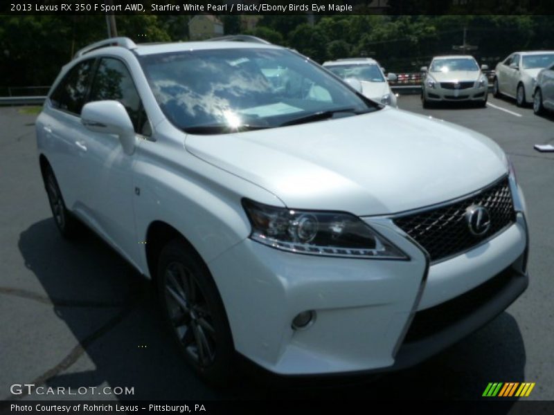 Starfire White Pearl / Black/Ebony Birds Eye Maple 2013 Lexus RX 350 F Sport AWD
