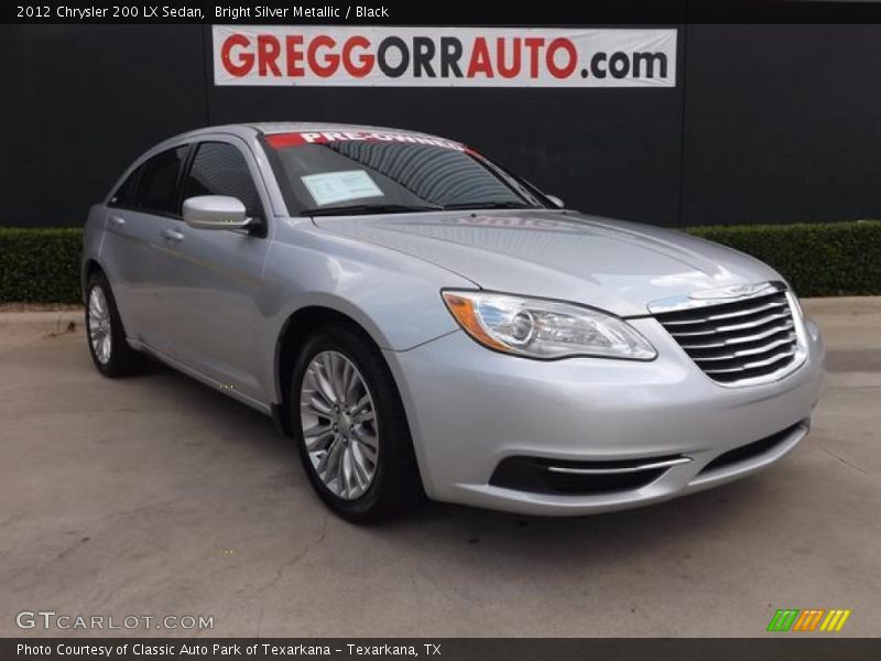 Bright Silver Metallic / Black 2012 Chrysler 200 LX Sedan