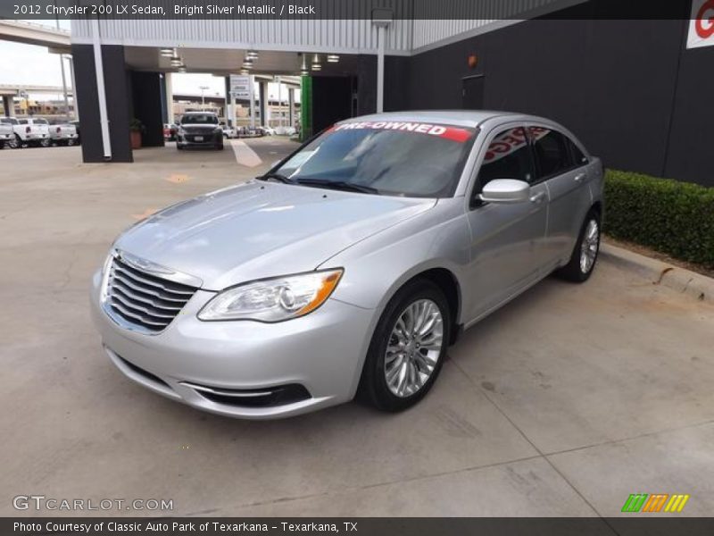 Bright Silver Metallic / Black 2012 Chrysler 200 LX Sedan