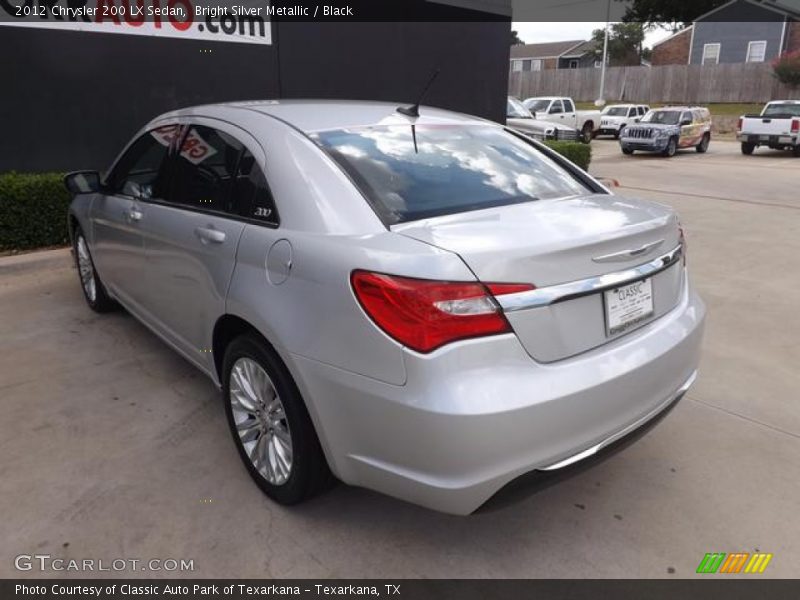 Bright Silver Metallic / Black 2012 Chrysler 200 LX Sedan