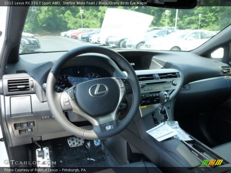 Starfire White Pearl / Black/Ebony Birds Eye Maple 2013 Lexus RX 350 F Sport AWD